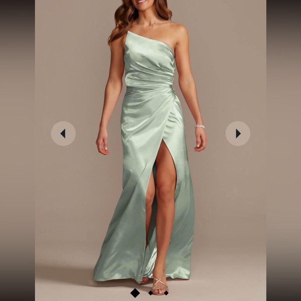 David’s bridal bridesmaid dress dusty sage